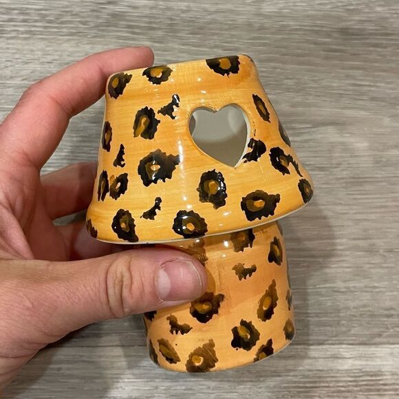 Vintage Other - Ceramic Tealight Holder Candle Burner & Essential Oil Diffuser Cheetah print